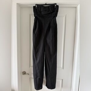 Elegant Black Strapless Jumpsuit